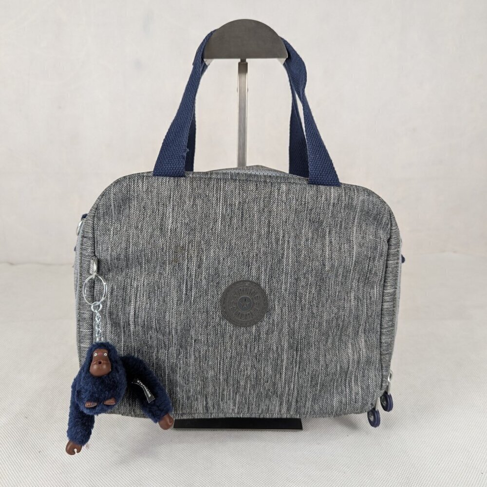 AUTH Kipling Lunch bag Grey - Used - Clean- Good Condition Made in Cambodia